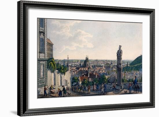 View of Prague from the New Castle Steps, 1835-Vincenc Morstadt-Framed Giclee Print