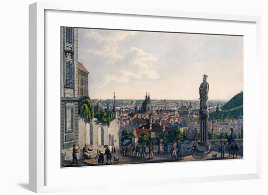 View of Prague from the New Castle Steps, 1835-Vincenc Morstadt-Framed Giclee Print