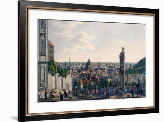 View of Prague from the New Castle Steps, 1835-Vincenc Morstadt-Framed Giclee Print