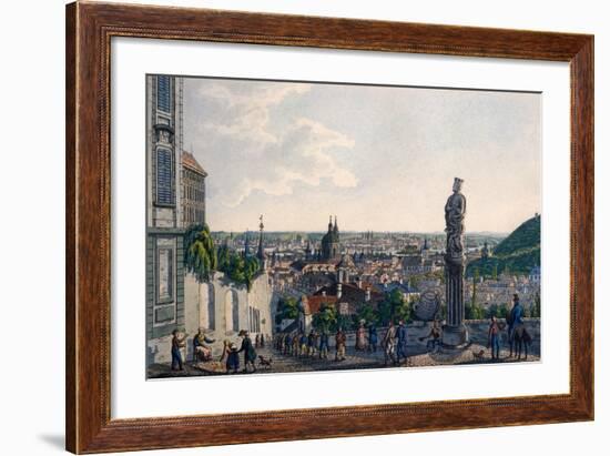 View of Prague from the New Castle Steps, 1835-Vincenc Morstadt-Framed Giclee Print