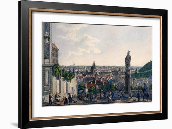 View of Prague from the New Castle Steps, 1835-Vincenc Morstadt-Framed Giclee Print