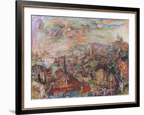 View of Prague-Oskar Kokoschka-Framed Collectable Print