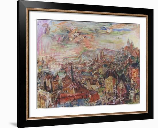 View of Prague-Oskar Kokoschka-Framed Collectable Print