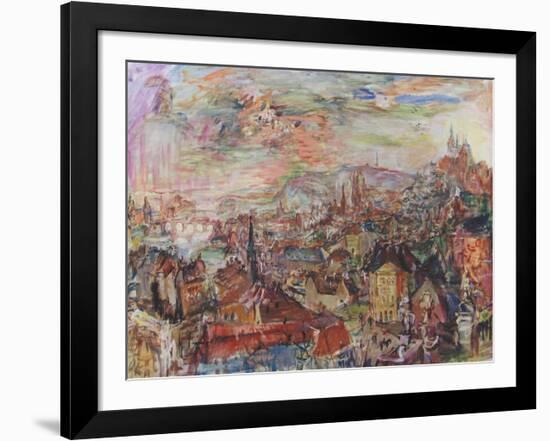 View of Prague-Oskar Kokoschka-Framed Collectable Print