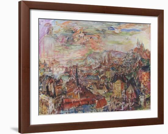 View of Prague-Oskar Kokoschka-Framed Collectable Print
