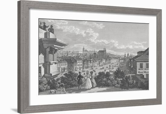 View of Prague-Continental School -Framed Giclee Print