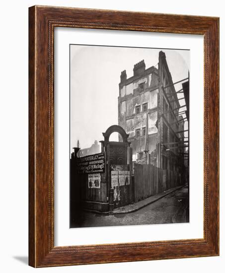 View of Premises in Addle Street, Destroyed by Fire, City of London, 1883-Henry Dixon-Framed Giclee Print