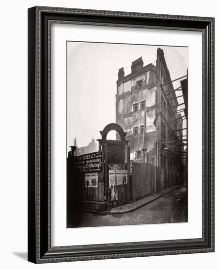 View of Premises in Addle Street, Destroyed by Fire, City of London, 1883-Henry Dixon-Framed Giclee Print