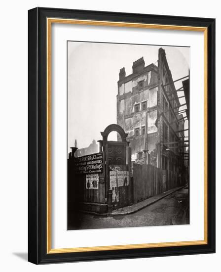 View of Premises in Addle Street, Destroyed by Fire, City of London, 1883-Henry Dixon-Framed Giclee Print