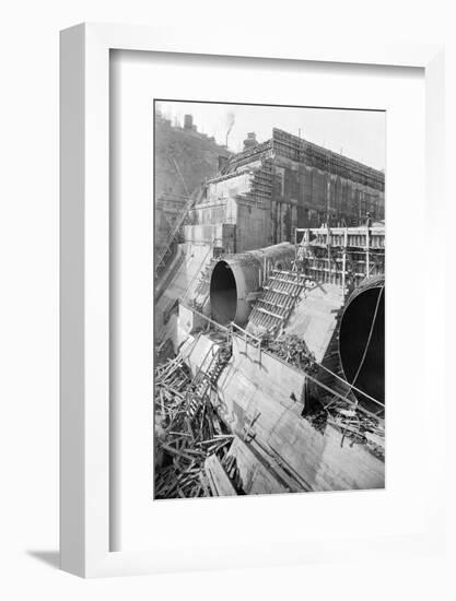 View of Progression of Dam Site-null-Framed Photographic Print