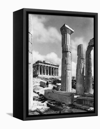 View Of Propylaes And Parthenon-Bettmann-Framed Premier Image Canvas