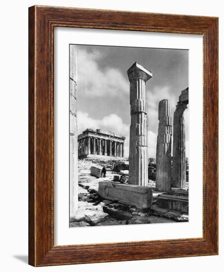 View Of Propylaes And Parthenon-Bettmann-Framed Photographic Print