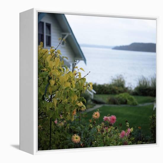 View of Puget Sound, Vashon Island, Washington State, USA-Aaron McCoy-Framed Premier Image Canvas