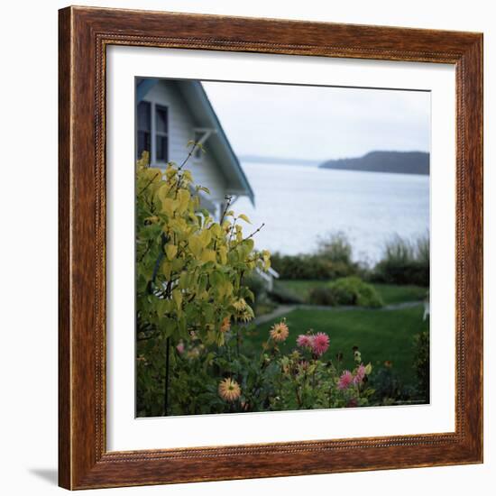 View of Puget Sound, Vashon Island, Washington State, USA-Aaron McCoy-Framed Photographic Print