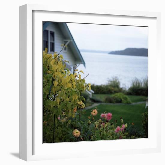 View of Puget Sound, Vashon Island, Washington State, USA-Aaron McCoy-Framed Photographic Print