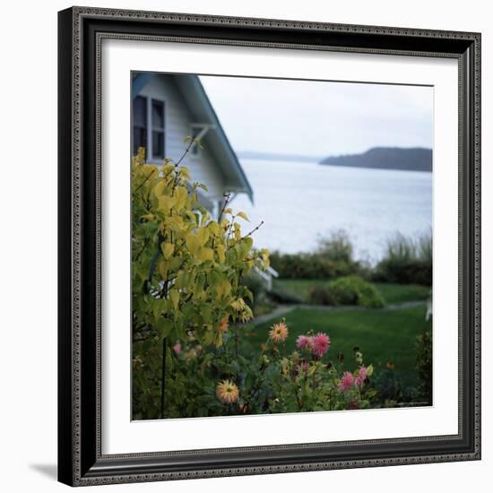 View of Puget Sound, Vashon Island, Washington State, USA-Aaron McCoy-Framed Photographic Print