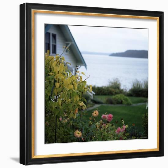 View of Puget Sound, Vashon Island, Washington State, USA-Aaron McCoy-Framed Photographic Print