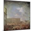 View of Quirinale and Piazza Di Monte Cavallo-Giovanni Paolo Pannini-Mounted Giclee Print