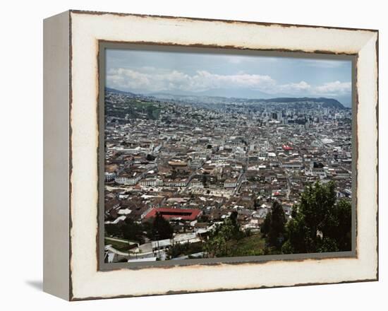 View of Quito from Hillside, Ecuador-Charles Sleicher-Framed Premier Image Canvas