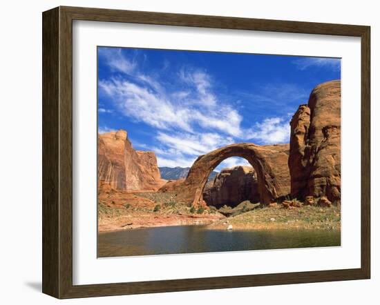 View of Rainbow Bridge, Lake Powell, Utah, USA-Stefano Amantini-Framed Photographic Print