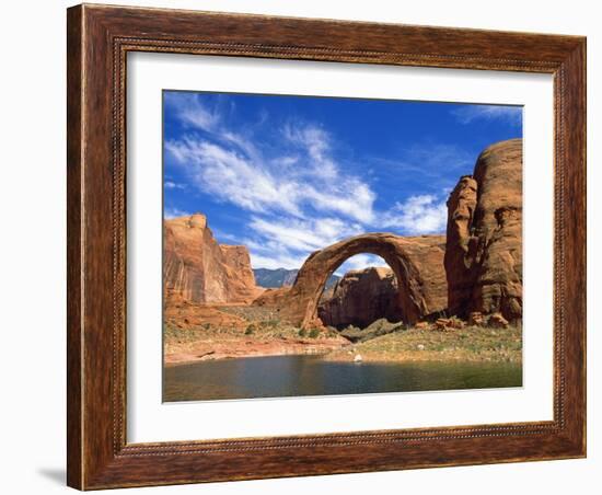 View of Rainbow Bridge, Lake Powell, Utah, USA-Stefano Amantini-Framed Photographic Print