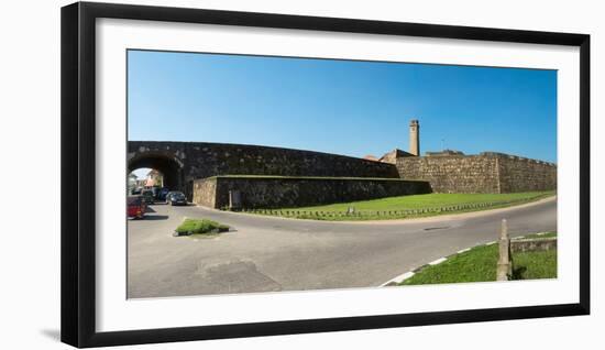 View of rampart around Galle and New Fort Entrance, taken from Custom Road, Galle Fort, Galle, S...-null-Framed Photographic Print