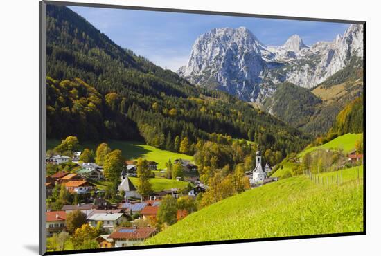 View of Ramsau in Autumn, Near Berchtesgaden, Bavaria, Germany, Europe-Miles Ertman-Mounted Photographic Print