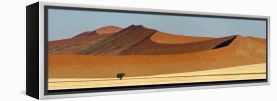 View of Red Dunes, Sossusvlei, Namib Desert, Namib-Naukluft National Park, Namibia-null-Framed Stretched Canvas