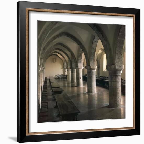View of Refectory of Cistercian Casamari Abbey-null-Framed Giclee Print
