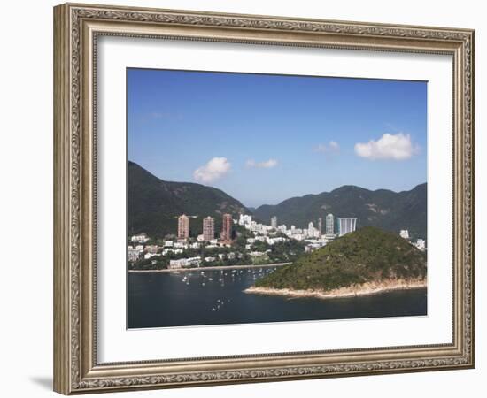 View of Repulse Bay from Ocean Park, Hong Kong Island, Hong Kong, China, Asia-Ian Trower-Framed Photographic Print