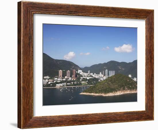 View of Repulse Bay from Ocean Park, Hong Kong Island, Hong Kong, China, Asia-Ian Trower-Framed Photographic Print