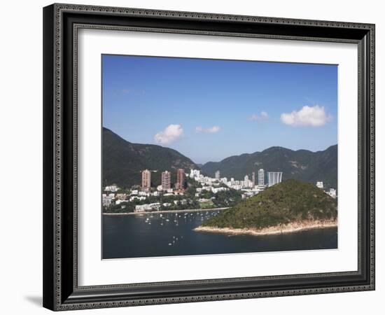 View of Repulse Bay from Ocean Park, Hong Kong Island, Hong Kong, China, Asia-Ian Trower-Framed Photographic Print