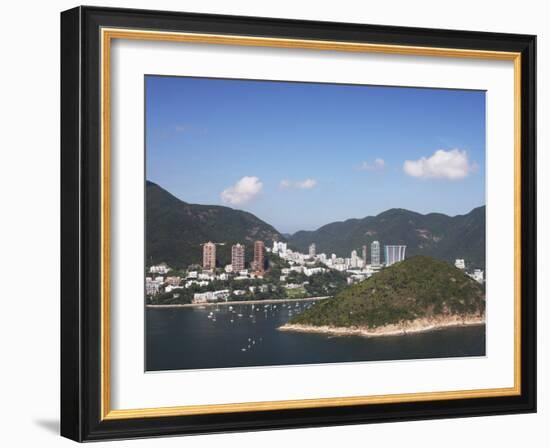 View of Repulse Bay from Ocean Park, Hong Kong Island, Hong Kong, China, Asia-Ian Trower-Framed Photographic Print