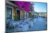 View of restaurant in Fiscardo harbour, Fiscardo, Kefalonia, Ionian Islands, Greek Islands, Greece-Frank Fell-Mounted Photographic Print