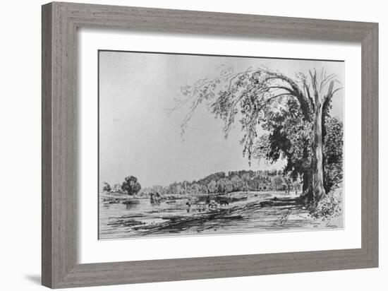 'View of Richmond from the Thames', 1871-Maxime Lalanne-Framed Giclee Print