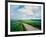 View of road passing through a field, United Kingdom-null-Framed Photographic Print