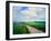 View of road passing through a field, United Kingdom-null-Framed Photographic Print