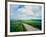 View of road passing through a field, United Kingdom-null-Framed Photographic Print