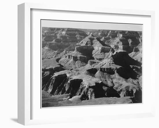 View Of Rock Formations "Grand Canyon National Park" Arizona. 1933-1942-Ansel Adams-Framed Art Print