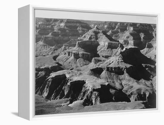 View Of Rock Formations "Grand Canyon National Park" Arizona. 1933-1942-Ansel Adams-Framed Stretched Canvas