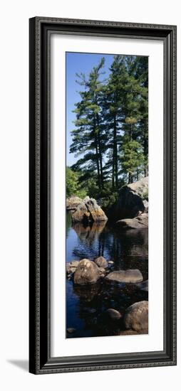 View of Rocks in a River, Moose River, Adirondack Mountains, New York State, USA-null-Framed Photographic Print