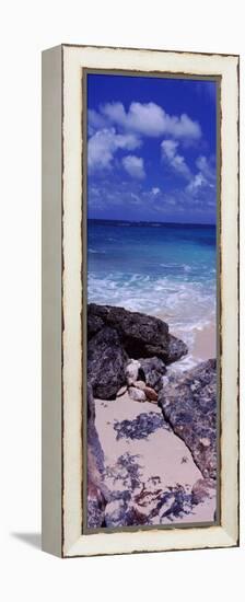 View of Rocks on the Beach, Island Harbour, Anguilla-null-Framed Premier Image Canvas