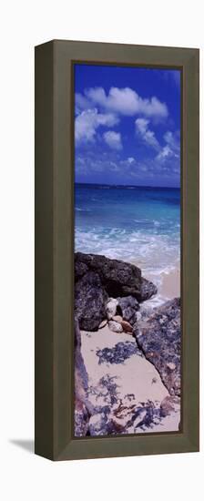 View of Rocks on the Beach, Island Harbour, Anguilla-null-Framed Premier Image Canvas
