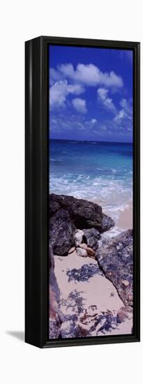 View of Rocks on the Beach, Island Harbour, Anguilla-null-Framed Premier Image Canvas