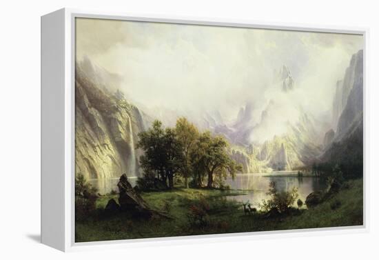 View of Rocky Mountains-Albert Bierstadt-Framed Premier Image Canvas