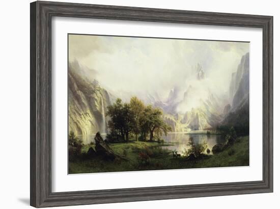 View of Rocky Mountains-Albert Bierstadt-Framed Giclee Print