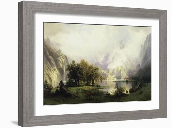 View of Rocky Mountains-Albert Bierstadt-Framed Giclee Print