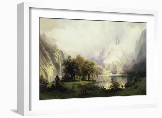 View of Rocky Mountains-Albert Bierstadt-Framed Giclee Print