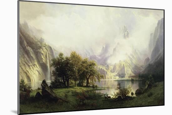 View of Rocky Mountains-Albert Bierstadt-Mounted Giclee Print