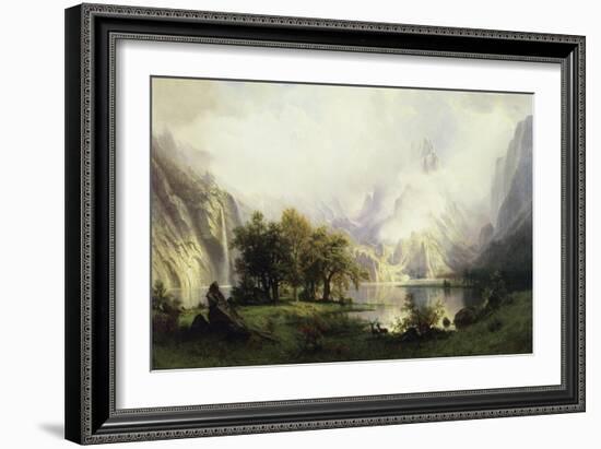 View of Rocky Mountains-Albert Bierstadt-Framed Giclee Print